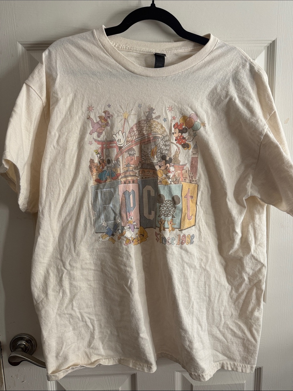 Disney Cream Short Sleeve Graphic Tee - Classic Characters